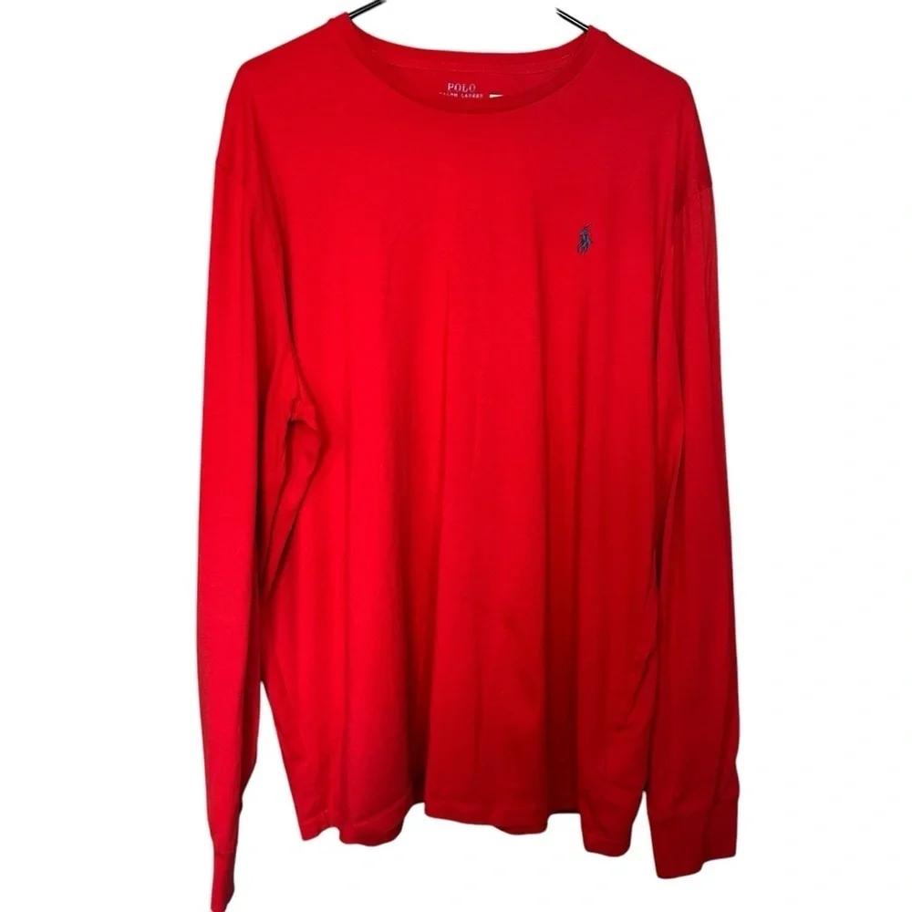 Polo Ralph Lauren Red Long sleeve crew Neck Sweatshirt - flawed - Size XL